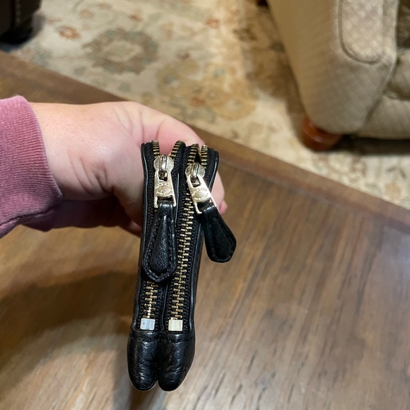 Coach Double Corner Zip Wallet Black - Picture 6 of 7